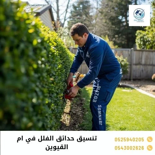 تنسيق حدائق الفلل في ام القيوين